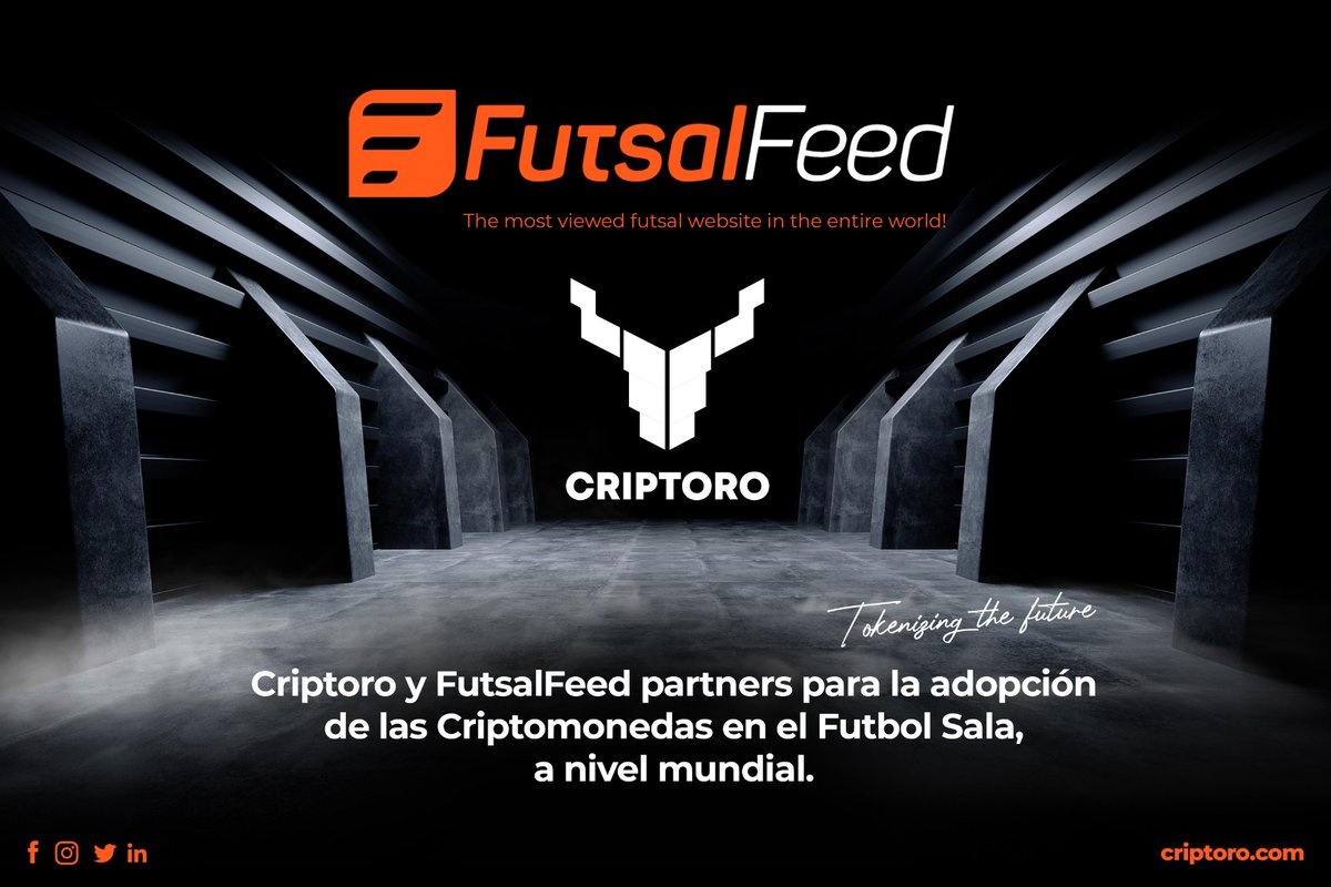 CriptoroEs's tweet image. Afianzando más aun a Criptoro y a CTRO. Tras MOVISTAR INTER FS, queremos más y es por ello del acuerdo estratégico con FUTSALFEED, la mayor plataforma informativa de futbol sala del mundo.

criptorocoin.io/2021/05/04/acu…

#CTRO #criptoro #criptorocoin #fintech #deporte #fulsal #sport