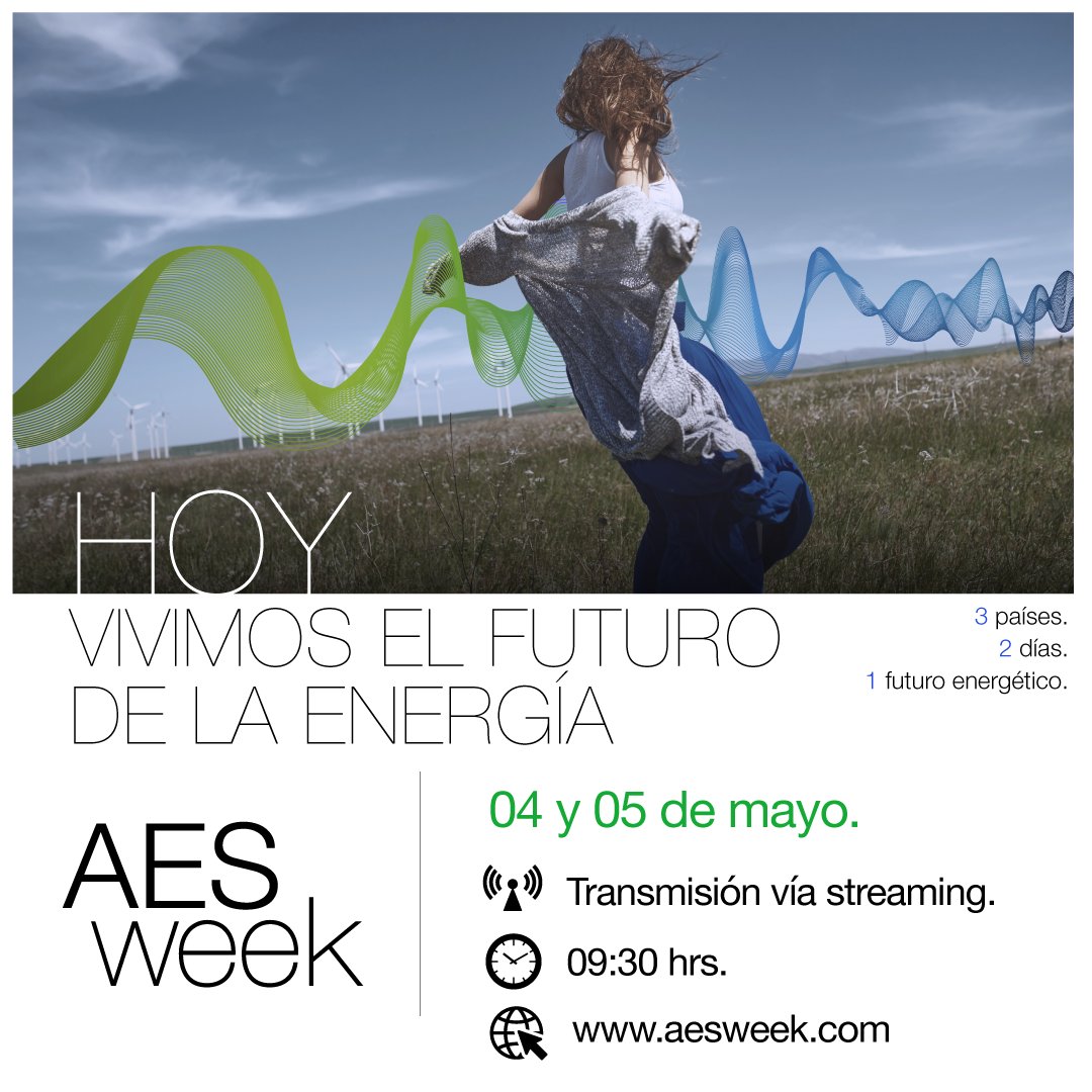 Pronto iniciaremos #AESWeek un summit online con noticias que cambiarán la forma en la que ves el futuro de la energía.
🔊  bit.ly/2PKpaqi
