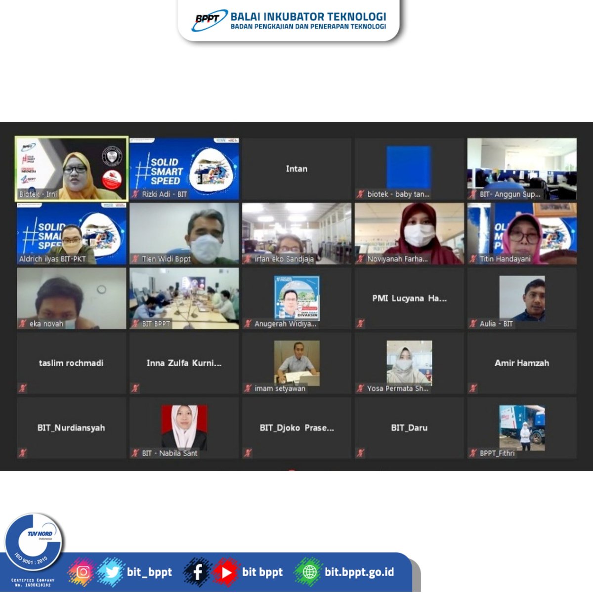 bit_bppt's tweet image. Kegiatan ini dilakukan secara offline dan online melalui zoom selama 1 hari. Selain BIT, kegiatan ini juga dihadiri oleh beberapa unit kerja di @bppt_ri . 

#bppt_ri #bit #bit_bppt #biotek #bioteknologi #wbk #wbkwbbm #zonaintegritas