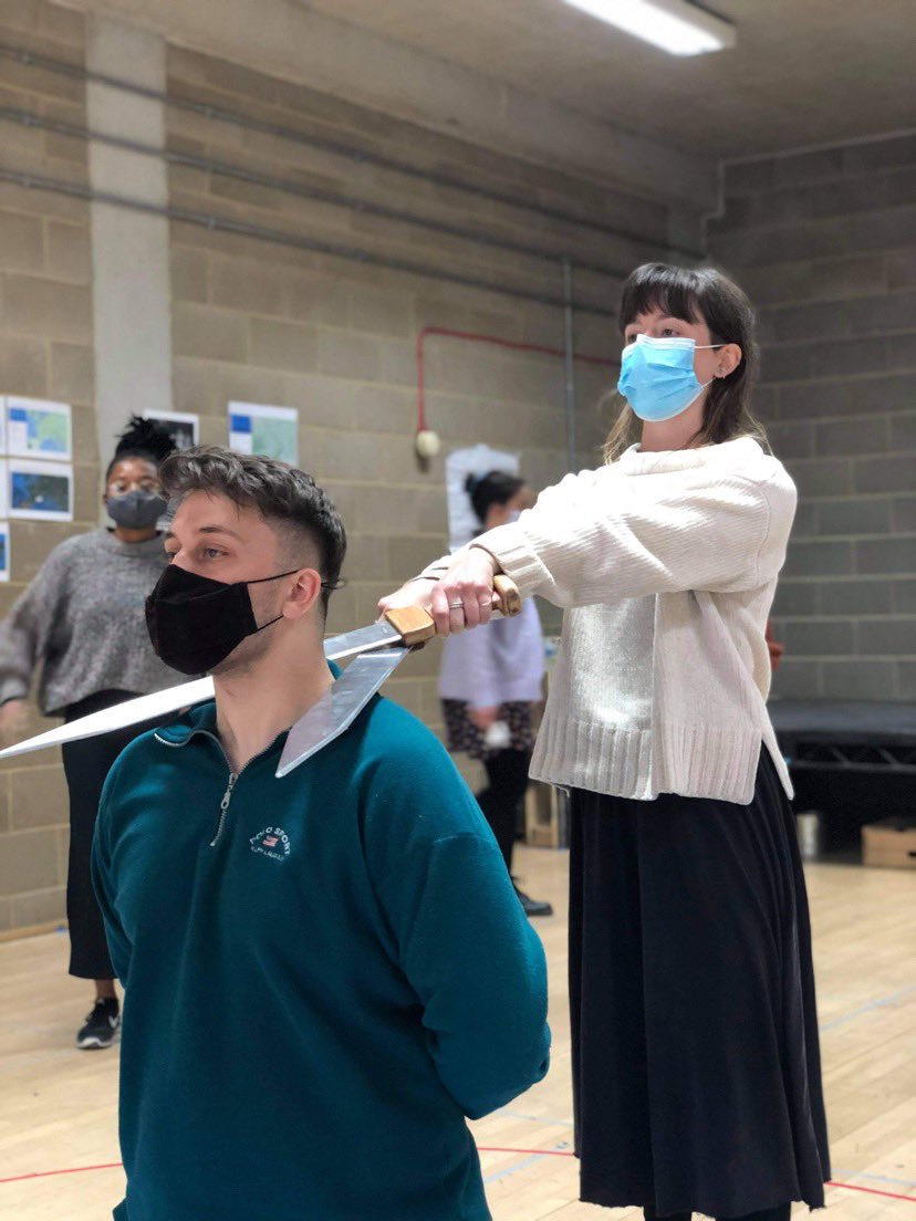 The swords are out! Fight director is in <a href="/MarcelloWalton/">Marcello Marascalchi</a> ⚔️🗡 

This show is EPIC!! <a href="/Unicorn_Theatre/">Unicorn Theatre</a>