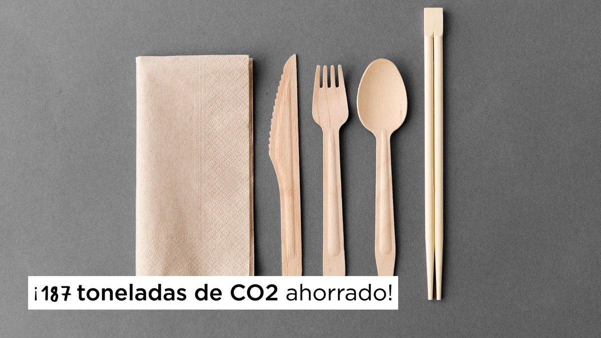 ¿Sabías que el 90,47% de los pedidos en #Glovo son sin #cubiertos? 🍴🥄 

¡Pequeños detalles como estos, a la larga se convierten en grandes acciones para el #medioambiente! 

#Gracias ♻️