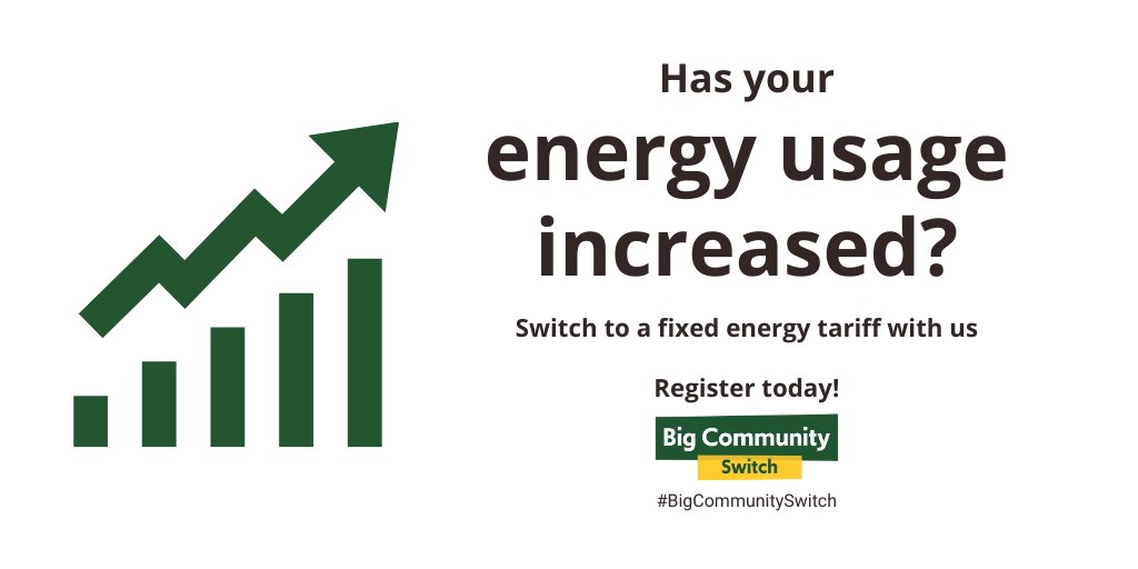 WhiteRoseHIA's tweet photo. Has your energy usage increased? Switching to a fixed tariff with the Big Community Switch could help you to save money. Find out more and register today, with no obligation, at https://t.co/YheCGR5fOS https://t.co/Rksadz0sSN