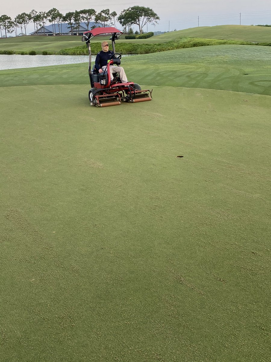 Still doing 100+ a day but the Tifeagle is begging for a verticut. #findaway #getrdone #gcsaa
