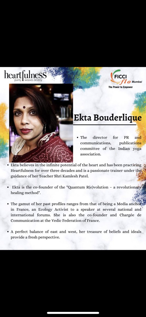 Meet  Ekta Bouderlique, who enjoys her role as a heartfulness trainer but does not shy away from strongly carrying other roles of being founder to various companies and even working alongside an NGO.