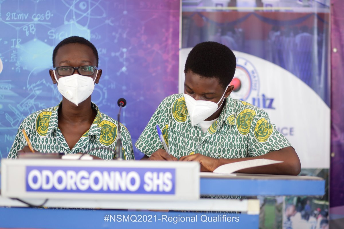 NSMQGhana's tweet photo. Greater Accra

End of contest:

Odorgonno SHS: 55pts
Labone SHS: 34pts
St. John's Grammar SHS: 28pts
Tema Presby SHS: 19pts

Well done, Odorgonno SHS. That was an impressive performance!  #NSMQ2021 #RegionalQualifiers #Primetime https://t.co/fqSq16wVkU
