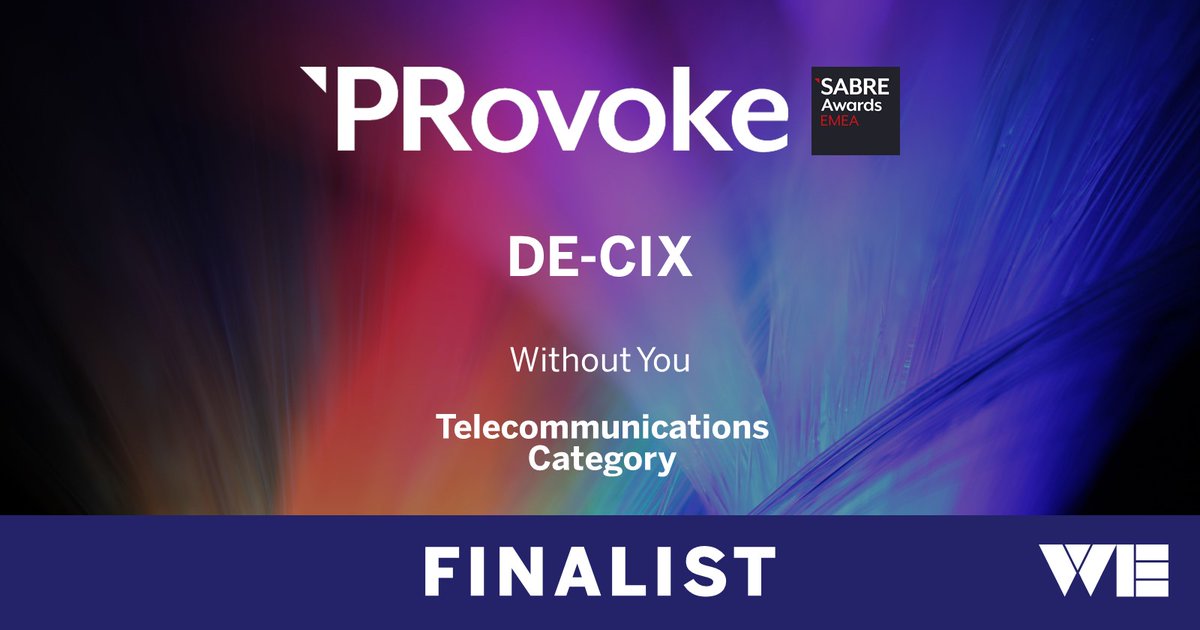 Congratulations to our team in Germany on being named as finalists for this year’s <a href="/Provoke_News/">PRovoke Media</a> EMEA SABRE awards, for their work with #WEClient <a href="/DECIX/">DE-CIX</a>!

provokemedia.com/events-awards/…