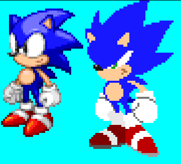 BlueBlur - COMMISSIONS OPEN on X: Redid my STC Sonic sprites and added  Super Sonic. #SRB2 #SonicTheHedgehog  / X