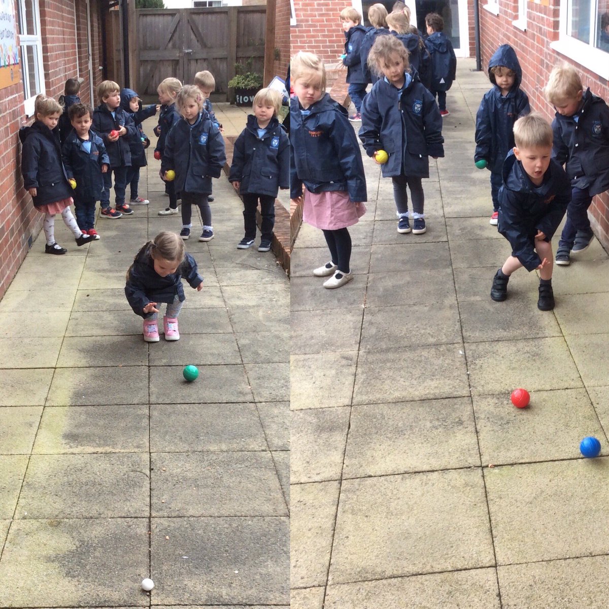 Kindergarten <a href="/StMargaretsPrep/">St Margaret's Prep Calne</a> enjoyed playing a game of "pétanque" as part of their cultural awareness session today. They also used the opportunity to practise some colours in French. Super effort everyone! #curiosity #outdoorlearning