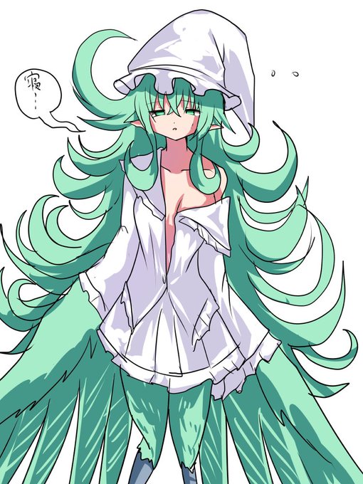 #みどりの日なので緑色の画像を貼る
緑髪は意外と描いてないんですよね 