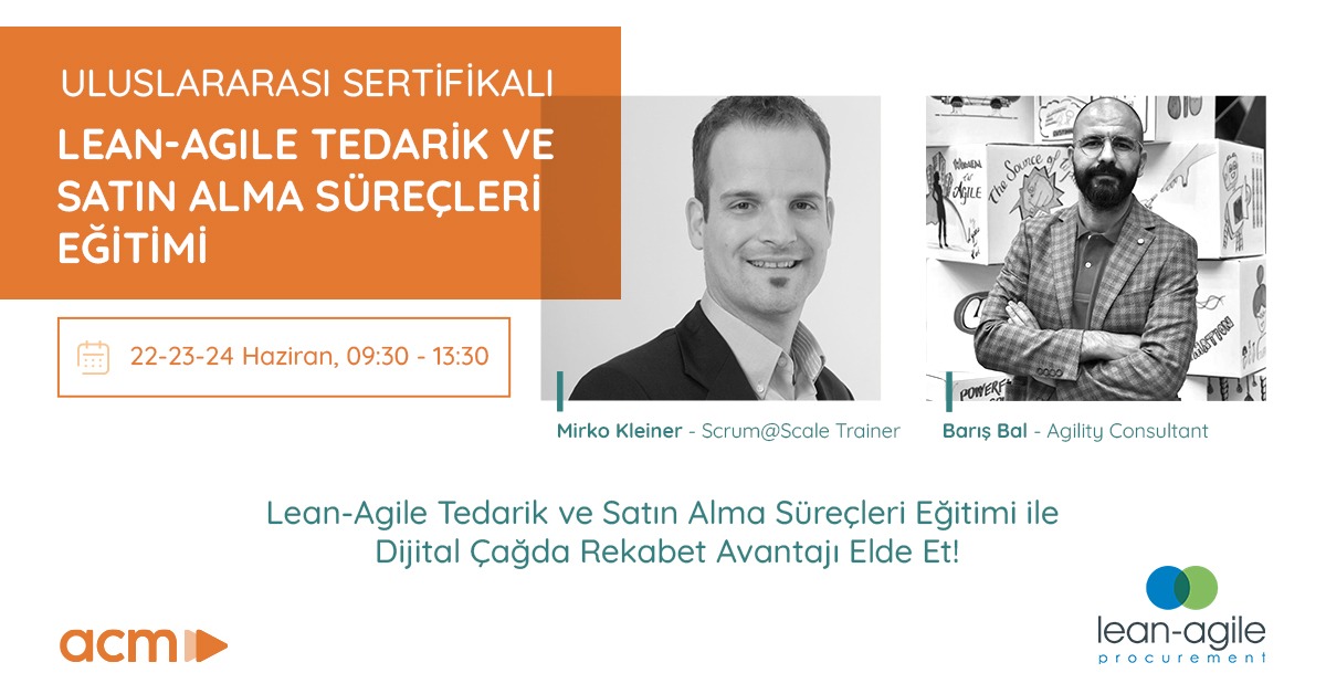 Daha çevik bir yaklaşım ile daha kısa sürede doğru ürünleri, hizmetleri ve servisleri nasıl satın alabilirsin?

Uluslararası Sertifikalı Lean-Agile Tedarik ve Satın Alma Süreçleri Eğitimi hakkında detaylı bilgi için: acm.ist/3h4zpRx

#acmagile #agile #agileprocurement