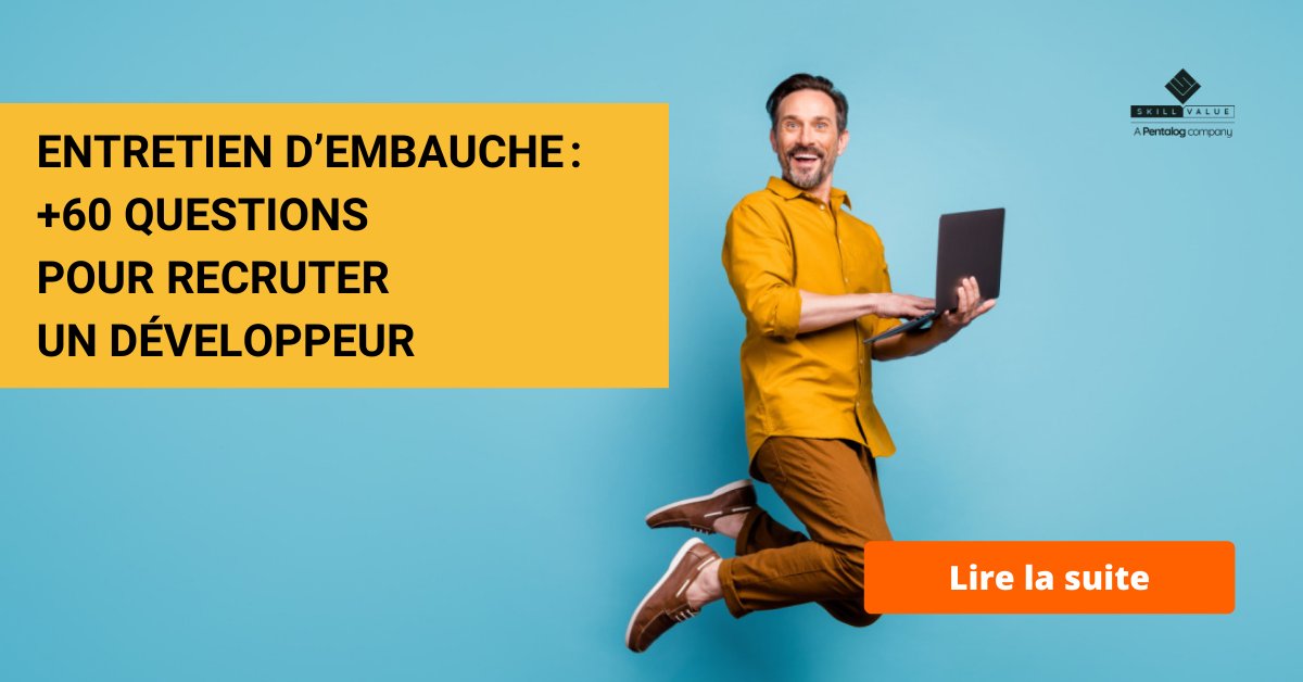 skillvalue's tweet image. #KitRH #recrutementtech
❓Découvrez quelles sont les questions à poser à un développeur lors d&apos;un entretien d&apos;embauche. 👇
bit.ly/3b10QYH
Liste créée avec ❤️ par nos développeurs 👨‍💻 et spécialistes en Talent Sourcing 🕵️