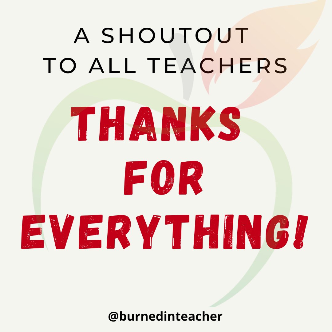 burnedinteacher's tweet photo. Happy Teacher Appreciation Day!

I wanted to take this moment to tell you all that you are doing GREAT things and I appreciate you 💕

#edchat #TeacherAppreciationDay #burnedinteacher #teachers #education https://t.co/9mgrKHEeXr
