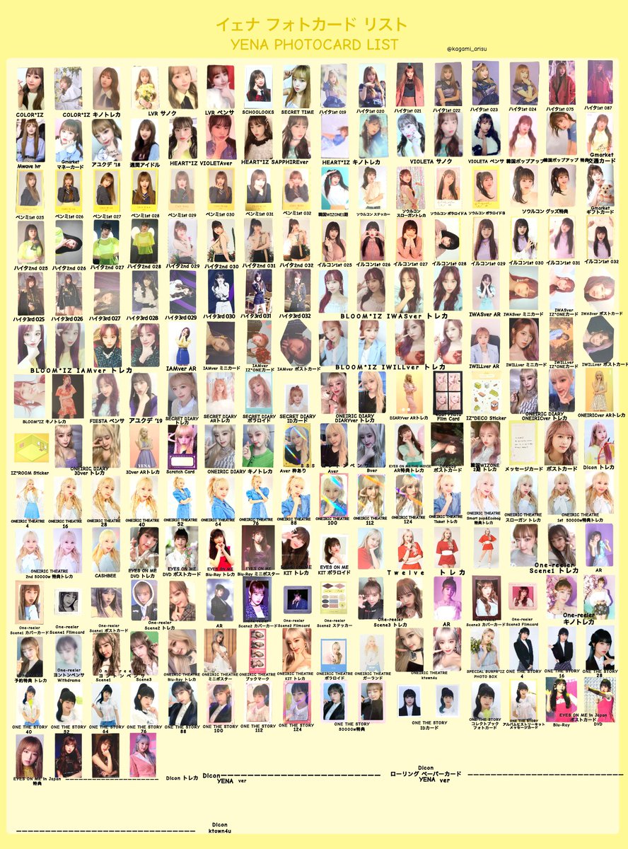 イェナ Birthday MD トレカ-