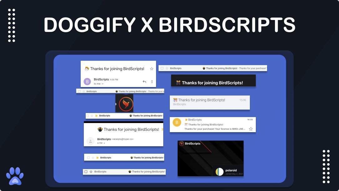Thank you for the groupbuy @BirdScriptsIO!
