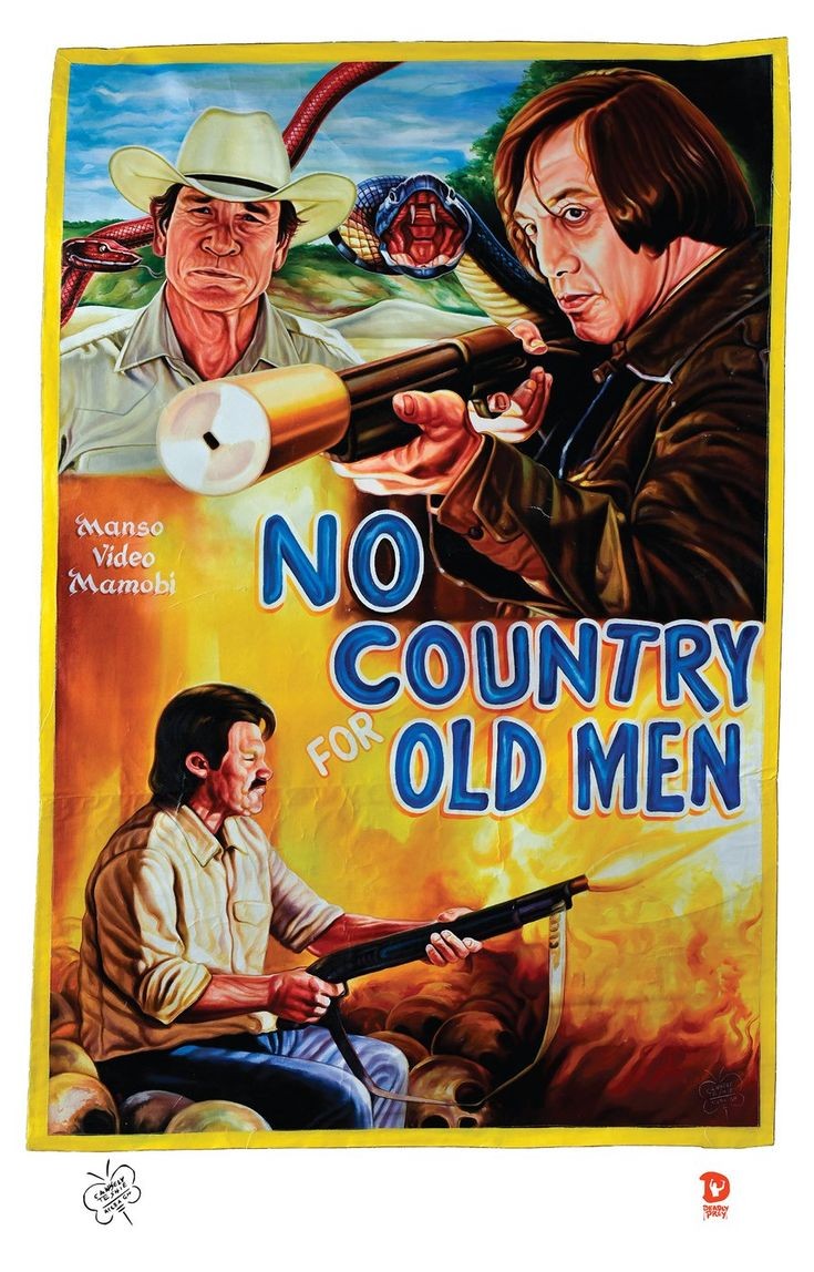 TheFilmFair's tweet photo. #NoCountryForOldMen especially in Ghana - good poster (2007 - Dir. #JoelCohen #EthanCohen) https://t.co/nAR5avWyg3