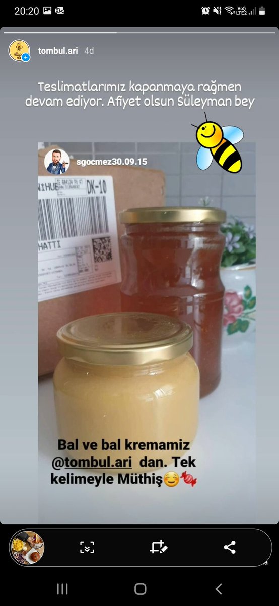 Bir siparişimiz daha teslim oldu 🐝🙂