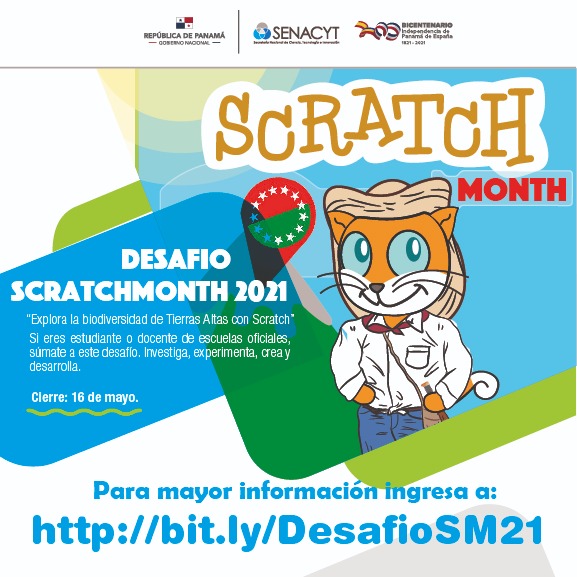 senacyt's tweet image. Asume el desafío y participa del ScratchMonth 2021 “Explora la biodiversidad de Tierras Altas con Scratch” 💻 👨🏽💻👩🏽💻 #YoPuedoProgramar #ScratchPanamá #CodingBytes #SCRATCH