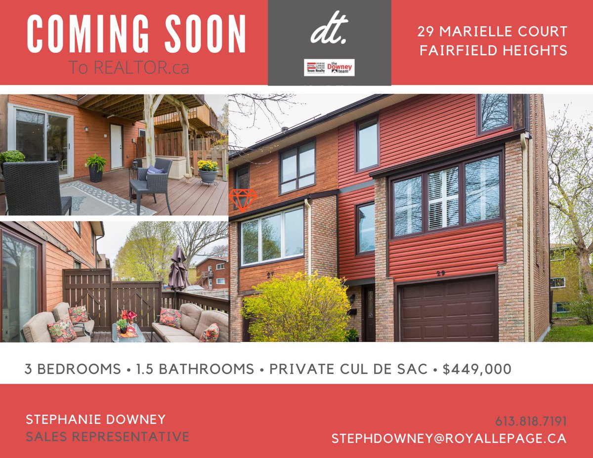 #OttawaRealEstate #DowneyTeam #NewListing #ComingSoon