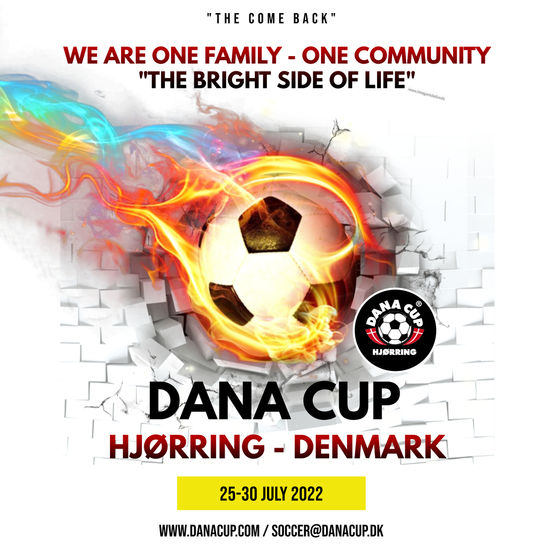 DanaCupHjorring's tweet photo. Dana Cup Hjørring - Denmark 2021 cancelled!
It is with a heavy heart we make this annoncement 😢 
Further updates to all of our partners will follow over the next weeks 🙏 We now focus on the "Come Back" 25-30 July 2022 🇩🇰 
Full article here: https://t.co/sd2i8UlWg0 https://t.co/LBszlCnn5F