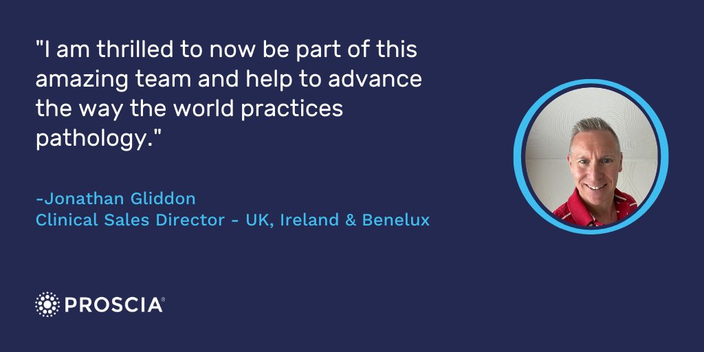 Meet Jonathan Gliddon, Clinical Sales Director - UK, Ireland &amp; Benelux and our newest Proscian! With deep experience in cancer surgery devices &amp; digital pathology, he's excited to join our dynamic, fast-moving team.

Could you be next? View our open roles. bit.ly/38Jzwh2