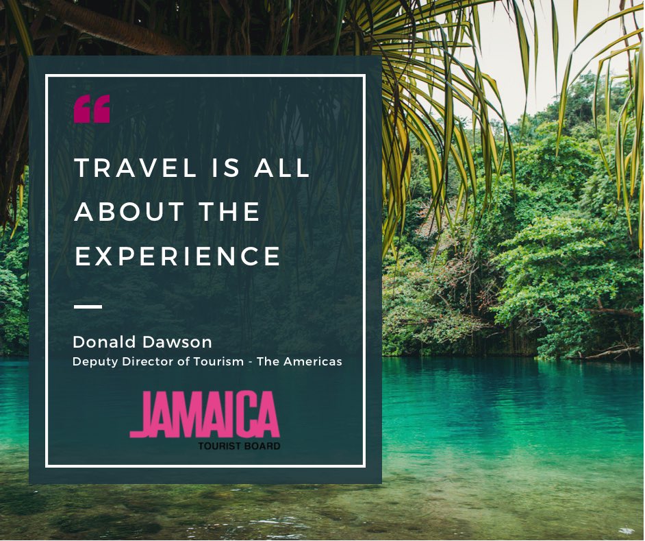 “Travel means everything, freedom, experiencing different and fascinating cultures, meeting people from different lands, trying different cuisines... travel is all about the experience!” - Donald Dawson, Deputy Director of Tourism - The Americas, at @AskJamaica. 

#nttw21