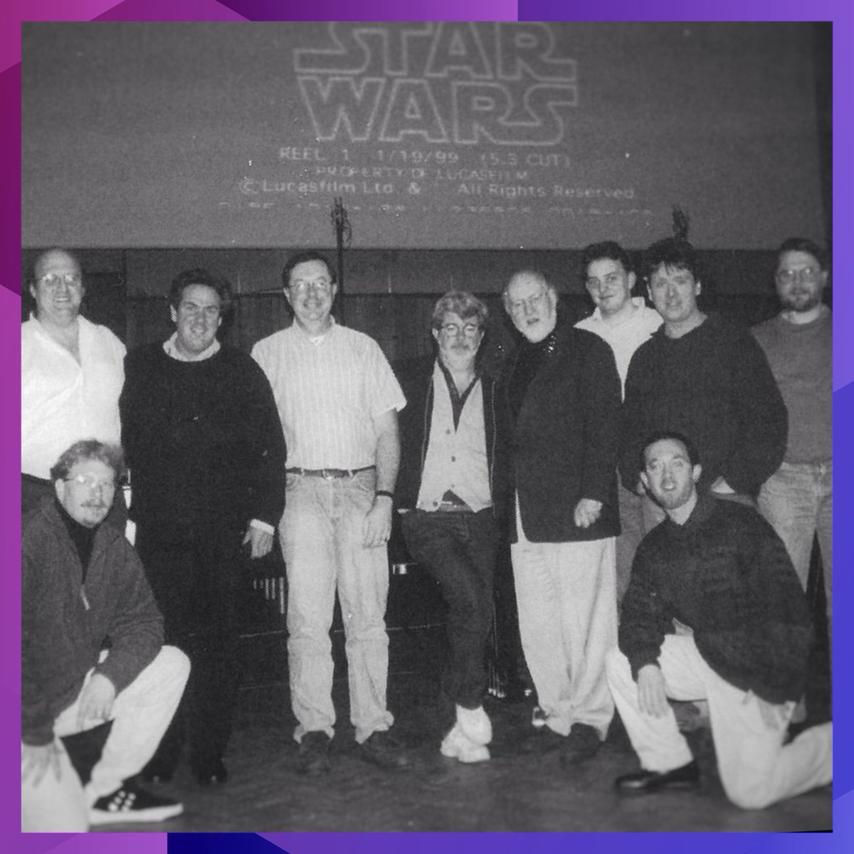May the Fourth be with you! The <a href="/StarWars/">Star Wars</a> franchise has a long history of producing iconic scores at Abbey Road, from ‘Return of the Jedi’ to ‘Solo: A Star Wars Story’.

Pictured are the music team behind 'The Phantom Menace' standing at the back of Studio One. #StarWarsDay