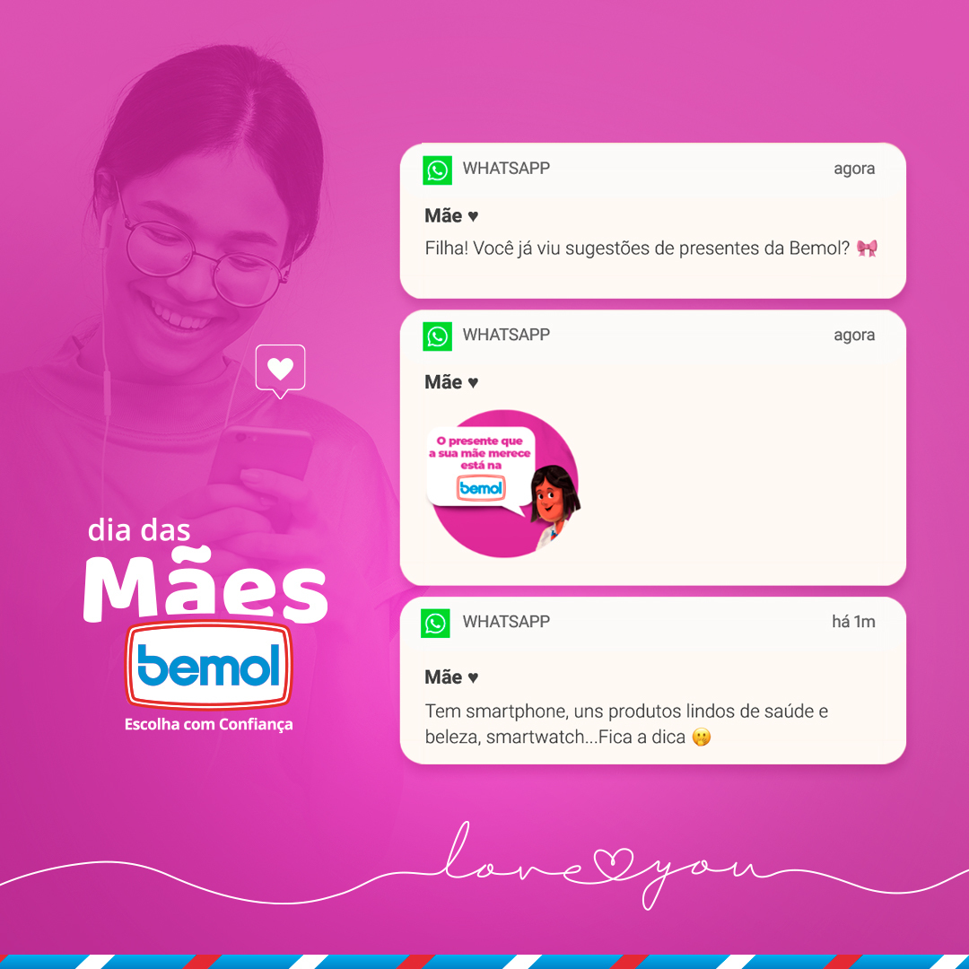 BemolOnline's tweet photo. Não custa nada dar aquela lembradinha, né? 🤭 Dê uma passadinha no nosso site e veja as sugestões de presente pra sua mamis. 🥰
🔗 https://t.co/muKZedNbwf
#DiadasMaesBemol #Amorpresente #BemolOnline #Estamosconectados #Amazonas https://t.co/eYIwvtWJKN