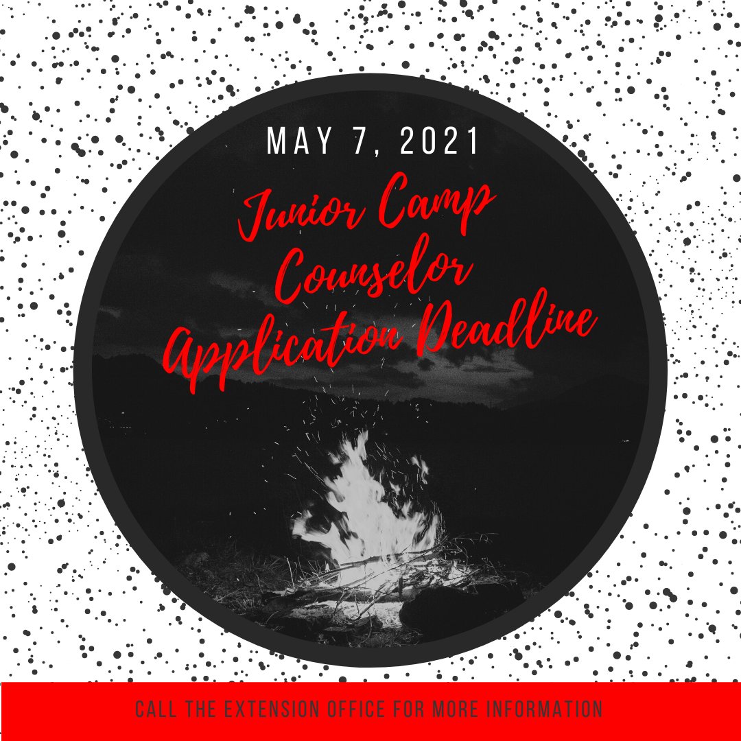 REMINDER: The Junior Camp Registration and Camp Counselor Application Deadline is Friday, May 7!