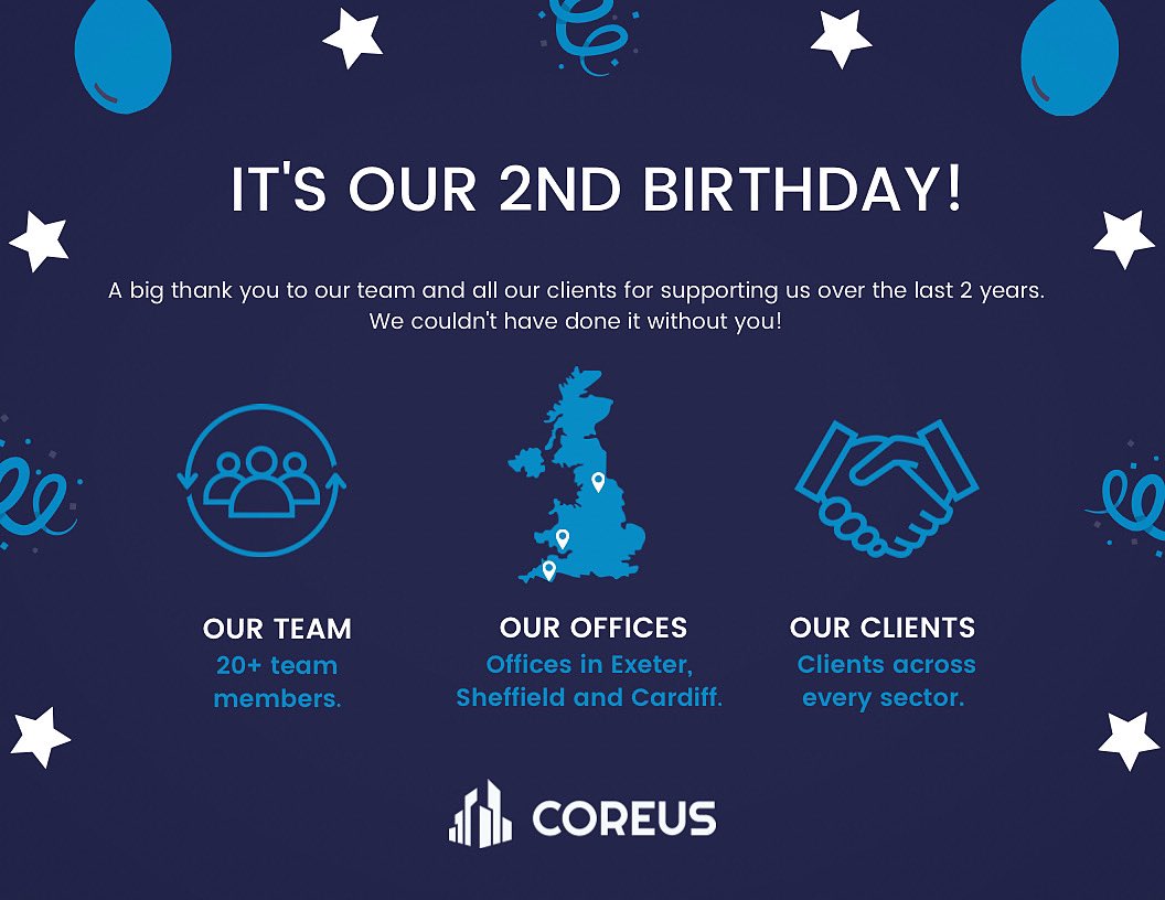 Coreus is 2 today!

#construction #celebration #growth #investinginpeople #property #gofurtherdomore #team