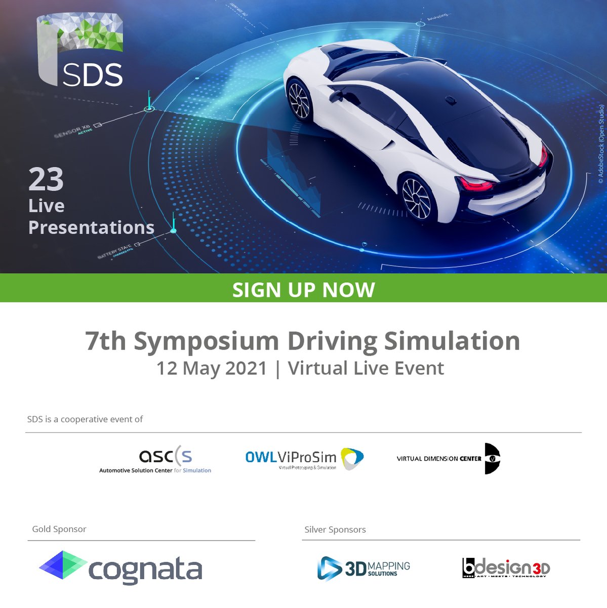 ASCS_eV's tweet image. 👇 Sign up now for the 7th edition of Symposium Driving Simulation - #SDS2021

More information: simpulse.de/123/sds2021

SDS is a cooperative event of @ASCS_eV ., OWL ViProSim e.V. and @VDC_Fellbach w.V.

#ascs #simpulse #adas #drivingsimulation  #autonomousdriving #ENVITED