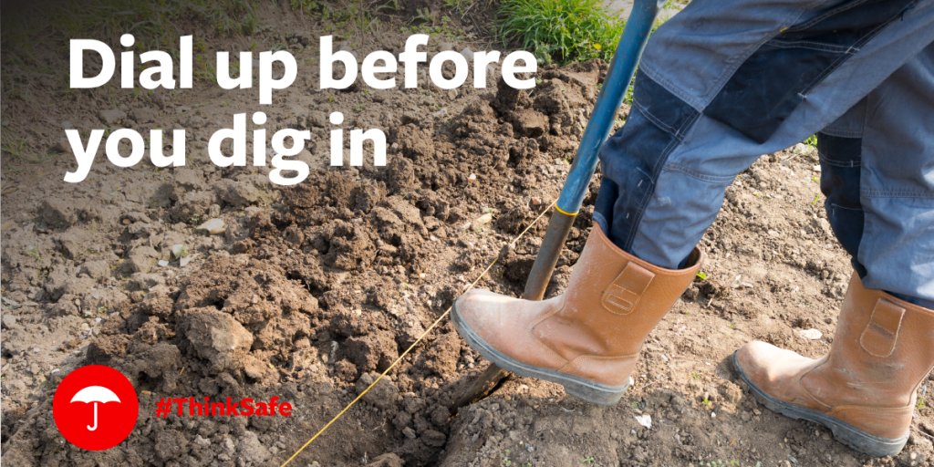 FreesInsurance's tweet photo. Did you know that you’re required to call ‘811’ before digging on any property? Learn why: https://t.co/2raS6fUKu2 #ThinkSafe https://t.co/Gs7uaeIfZP
