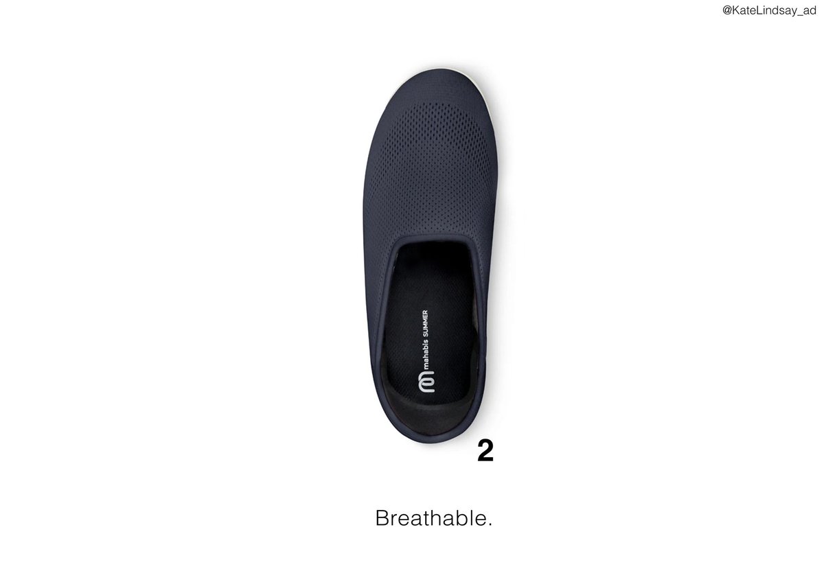 Today’s @OneMinuteBriefs
Create a poster to promote the new ‘breathe’ #SummerSlippers from @mahabis

“O2” 
Breathable.