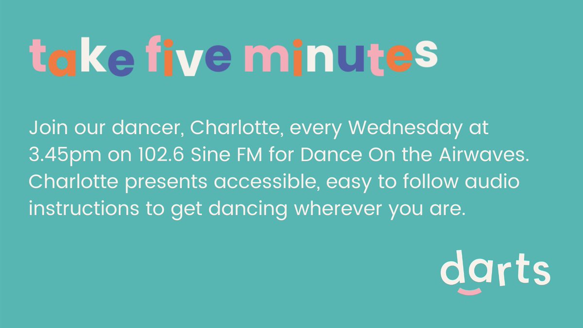 we_aredarts's tweet photo. Don't miss Dance On the Airwaves, every Wednesday at 3:45pm on @sinefm. For details visit: https://t.co/JZJIcODQrM
@AgeofCreativity @AgeUKDon
@age_uk @MyDoncaster #AgeFriendly #CreativeAgeing #OlderPeople #LetsCreate #CreativeLaterLife #AgePride #CultureHealth #DanceOn https://t.co/HGFPwrvXog