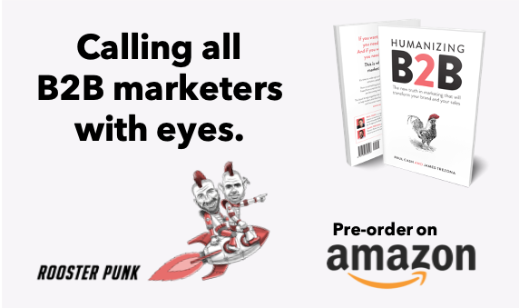ThoughtleadPr's tweet photo. 🐓 To sell anything, you must evoke emotion, use storytelling techniques &amp; define your purpose.

Our clients @J_Trezona &amp; @Zagology of @RoosterPunks launched their new book, #HumanizingB2B, last week!

https://t.co/EGZ1dngsJn

#B2Bmarketing #booklaunch #MarketingTwitter https://t.co/VmSXa0FgNA