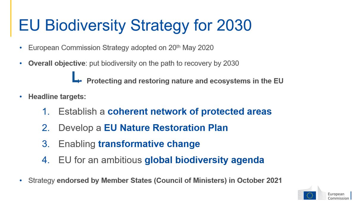 The Nature Unit D3 @EU_ENV underlines importance of #EUBiodiversityStrategy 2030 and at 3rd #Mediterranean Seminar. Focus on  protected area targets, strict protection and effective management @EUEnvironment @WURenvironment @LNatura2000 @EUROPARC #Natura2000