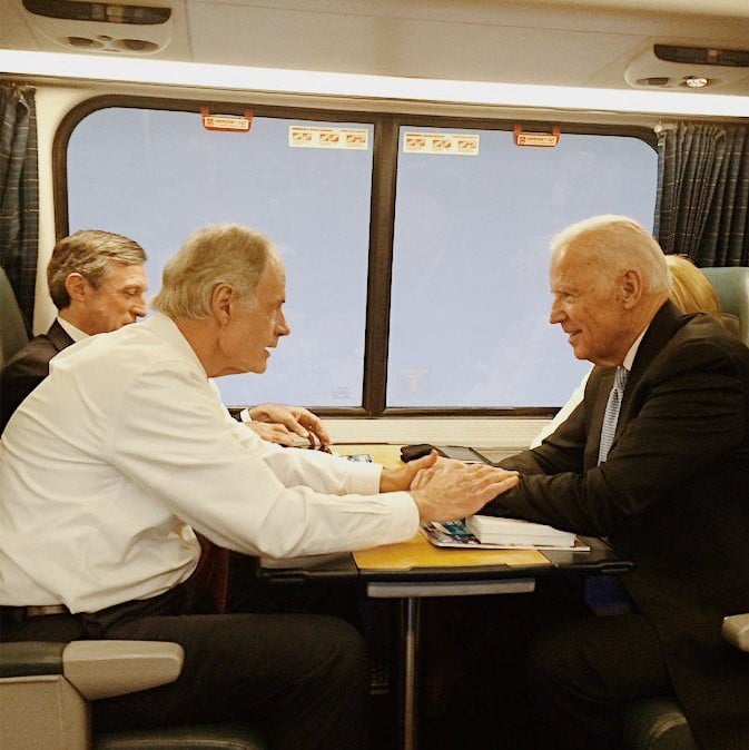 Amtrak celebrating 50 Years! Great shot of <a href="/POTUS/">President Donald J. Trump</a> and <a href="/FLOTUS/">First Lady Melania Trump</a> <a href="/SenatorCarper/">Senator Tom Carper</a> and <a href="/JohnCarneyDE/">Mayor John Carney</a> together. #50Years