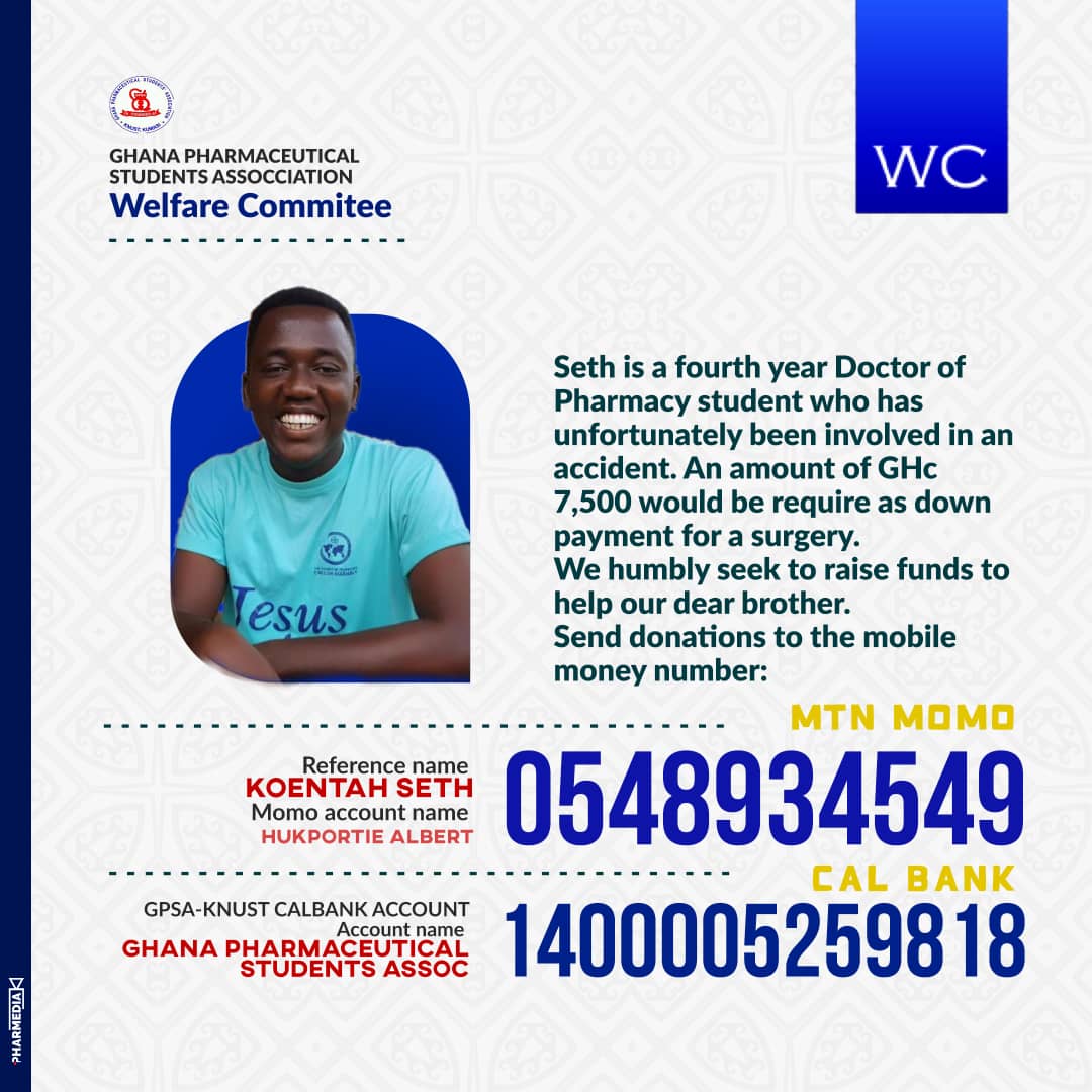 gpsa_knust's tweet photo. Let's do this for a brother, God bless you for contributing 🙏❤️
#ForSeth https://t.co/GP9VQIyEfC