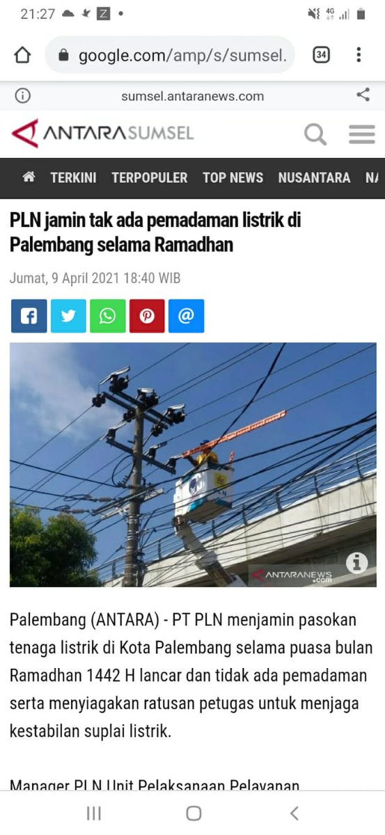 ikhsanabd's tweet photo. @pln_123 , hoax ni berita atau plnnya yg bohong ya.. katanya ga ada pemadaman selama ramadhan.. ini malah sehari ini udah 2x padam, kamaren 1x.. tolong di cek donk area talang jambe kec. sukarami palembang https://t.co/lPOmSdBhiJ