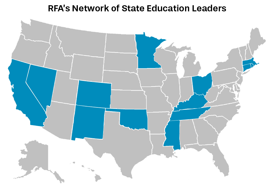 Results4America's tweet photo. 🌟2 Education Announcements Today!🌟
1. @Results4America launched our second, expanded cohort of leaders from 🔟 State Education Agencies (SEAs)! https://t.co/sG7DEoh436