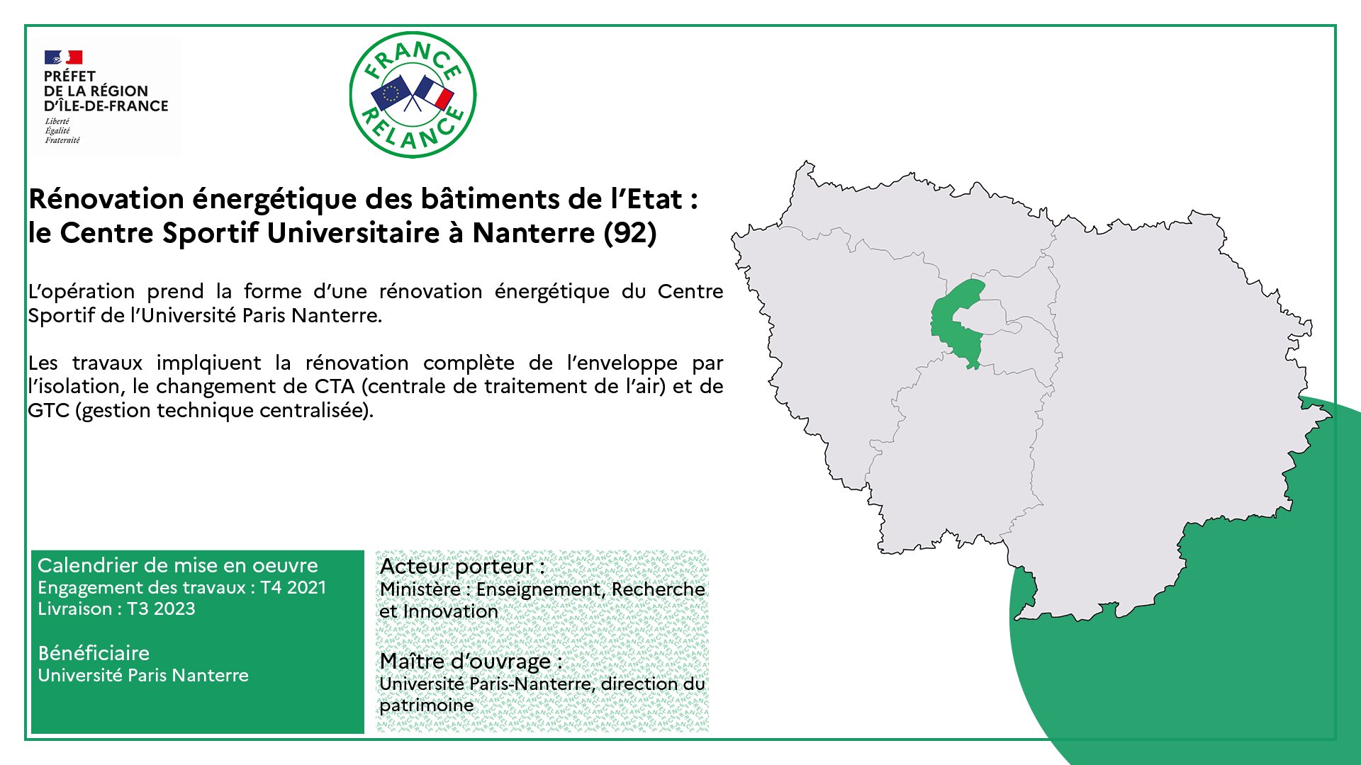 Calendrier Universitaire Nanterre 2023 Préfecture De La Région D'île-De-France 🇫🇷🇪🇺 On Twitter:  "#Francerelance🟢 Dans Le Cadre Du Volet "Rénovation Énergétique Des  Bâtiments De L'état", Le Centre Sportif Universitaire De L'@Uparisnanterre  À Nanterre (92) Va Bénéficier D'une