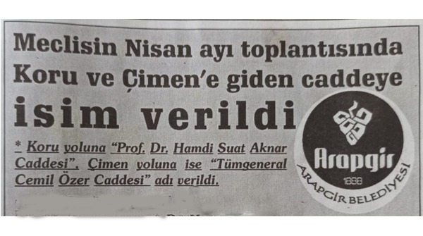 profhamdisuat's tweet photo. Prof. Dr. Hamdi Suat Aknar'ın adı artık bir caddede yaşıyor. Arapgir Belediye Başkanı Haluk Cömertoğlu @ComertogluHaluk ve emeği geçen meclis üyelerine kadirşinaslıkları için teşekkür ederiz. @arapgirbld #arapgir #arapgirpostası #hamdisuat #patoloji #tıp #tarih https://t.co/RFbwI4fs92