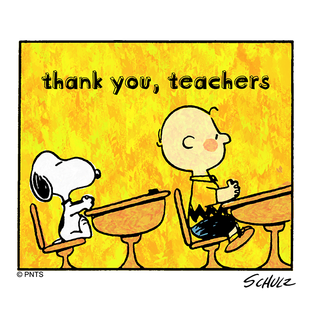 PEANUTS on X: "Thank you teachers for all that you do ...