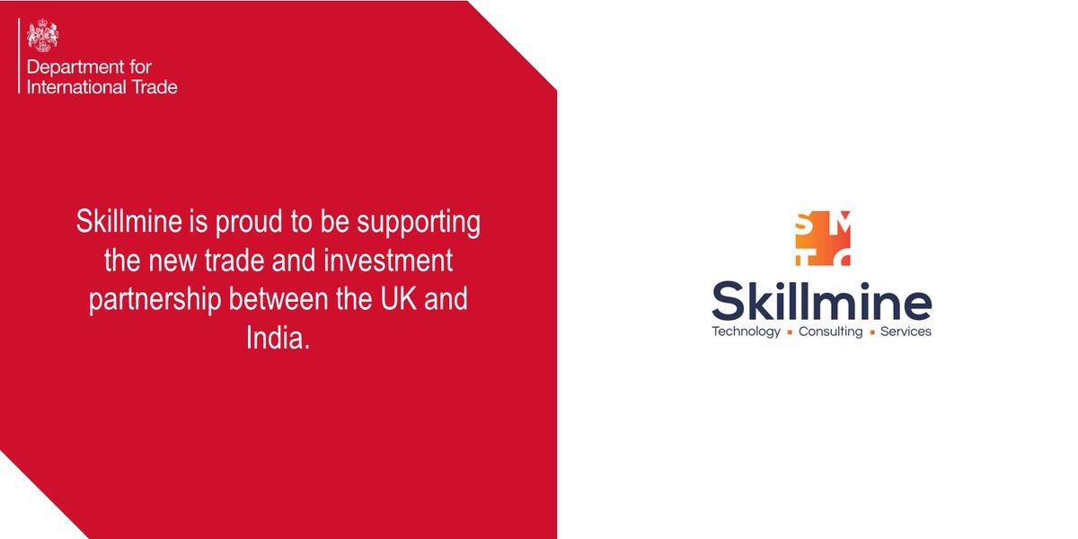 Skillmine Technologies is proud to be supporting the Department for International Trade and Investment, UK.
lnkd.in/dNuEdn7

#BuildBackBetter #greatforcollaboration #partnership #India #UK #Trade