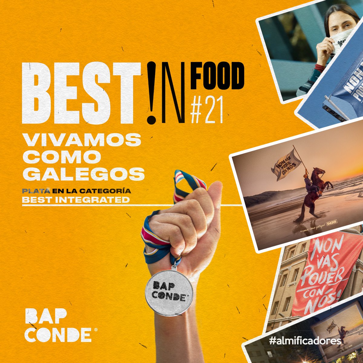 BAP_Conde's tweet photo. Muy felices de poder empezar la semana con noticias así ✨✨
Hemos conseguido ser plata en los #BEST!NFOOD dentro de la categoria BEST INTEGRATED 👏🏻👏🏻👏🏻
#NonVasPoderConNós #Best!nfood #BestIntegrated #Alimentaria #VivamosComoGalegxs #CocosGallegos #Almificadores #Publicidad https://t.co/TpjZkJGUtN