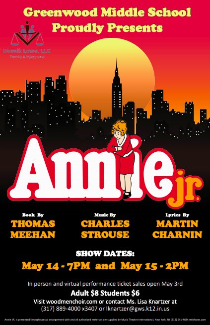 Tickets are on sale now!

You can purchase tickets to our live stream: showtix4u.com/event-details/…

In person performance tickets: 
Visit Gchsgin.BookTix.com or contact Ms. Lisa Knartzer at (317) 889-4000 x3407 or lknartzer@gws.k12.in.us