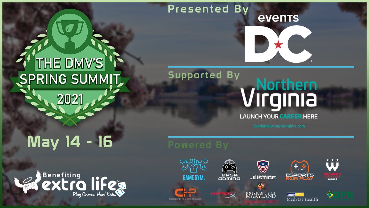 #SpringSummit2021 is right around the corner and we can’t wait to bring you another all-star lineup of guest speakers, panels, &amp; events!

Join us and help turn DC into the District of Esports while raising money for <a href="/ExtraLife4Kids/">Extra Life</a> 🙌

Full event details: gamegym.com/spring-summit/