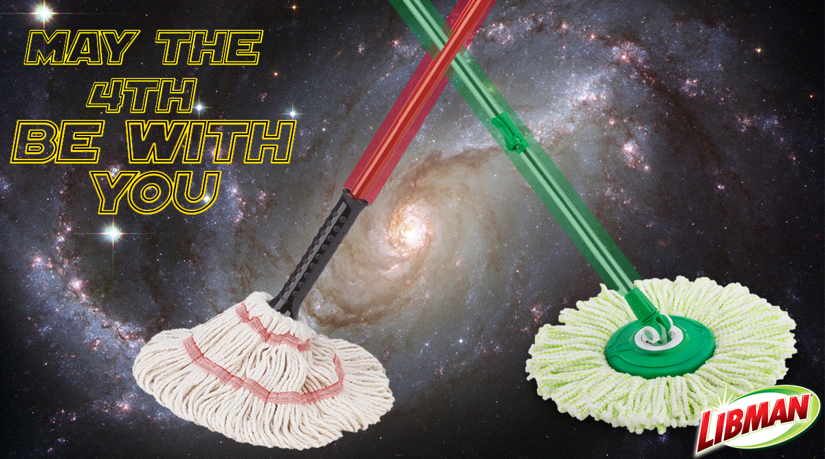 LibmanCompany's tweet photo. The battle against dirty floors is never ending, but there are #LibmanClean brooms, mops, dust pans, cleaners, and more tools you can use as a force for cleaning. We help you power through rogue messes, so your floors can be less scruffy looking.
#MayThe4thBeWithYou https://t.co/QsbFi7AkO0
