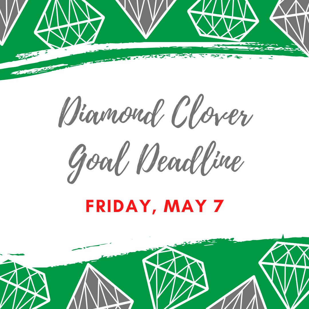 REMINDER: Your Diamond Clover Goal Sheet is due to the Extension Office on Friday, May 7!