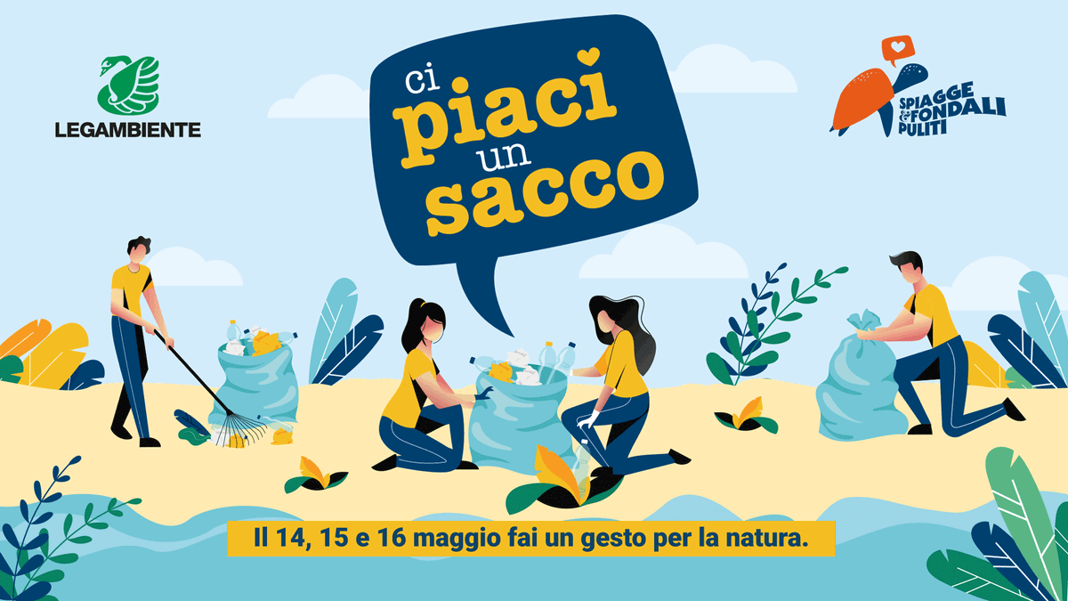 🌊#CiPiaciUnSacco! 
🏖Il 14, 15 e 16 maggio torna #SpiaggeFondaliPuliti

Partecipa anche tu, fai un gesto per la natura: raccogli, divertiti e vinci! 
Guarda qui come👉legambiente.it/campagne-in-ev…

Ti aspettiamo!