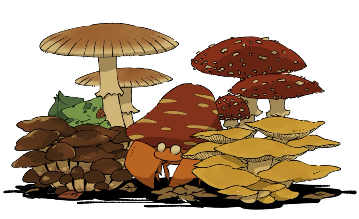 mushroom pokemon (creature) white background no humans simple background socks general  illustration images
